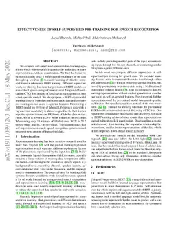 Effectiveness of self-supervised pre-training for speech recognition