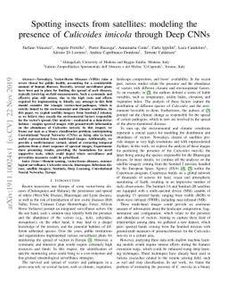 Spotting insects from satellites: modeling the presence of Culicoides
  imicola through Deep CNNs