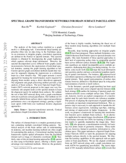 Spectral Graph Transformer Networks for Brain Surface Parcellation