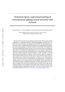 Technical report: supervised training of convolutional spiking neural
  networks with PyTorch