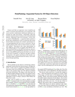 PointPainting: Sequential Fusion for 3D Object Detection