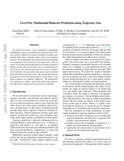 CoverNet: Multimodal Behavior Prediction using Trajectory Sets