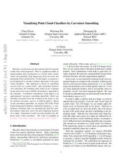 Visualizing Point Cloud Classifiers by Curvature Smoothing
