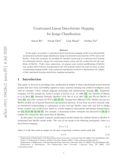 Constrained Linear Data-feature Mapping for Image Classification