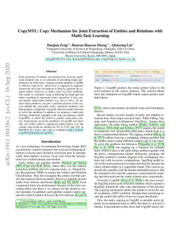 CopyMTL: Copy Mechanism for Joint Extraction of Entities and Relations
  with Multi-Task Learning