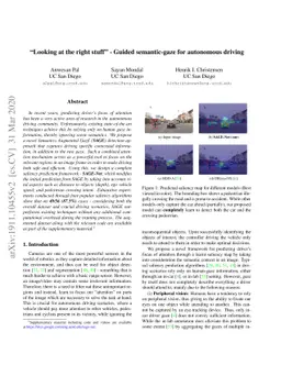 Looking at the right stuff: Guided semantic-gaze for autonomous driving