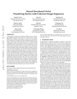 Neural Storyboard Artist: Visualizing Stories with Coherent Image
  Sequences