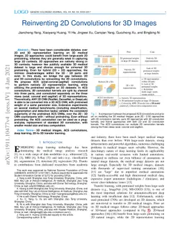 Reinventing 2D Convolutions for 3D Images