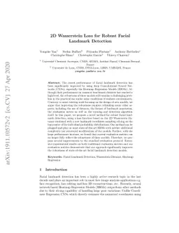 2D Wasserstein Loss for Robust Facial Landmark Detection