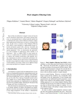 Pixel Adaptive Filtering Units