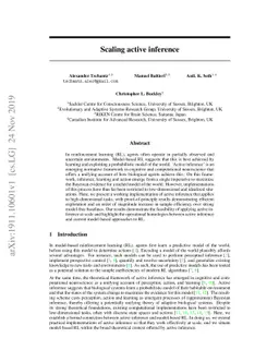 Scaling active inference