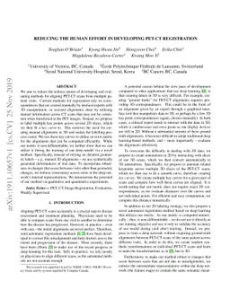 Reducing the Human Effort in Developing PET-CT Registration
