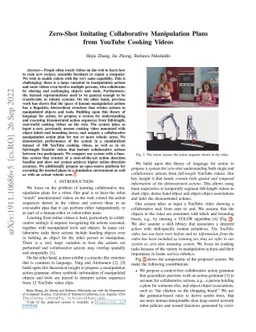 Zero-Shot Imitating Collaborative Manipulation Plans from YouTube
  Cooking Videos