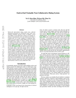 End-to-End Trainable Non-Collaborative Dialog System