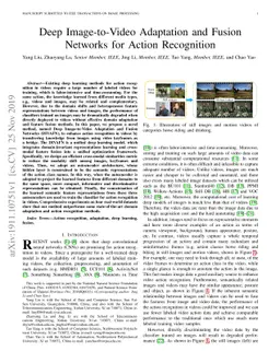 Deep Image-to-Video Adaptation and Fusion Networks for Action
  Recognition