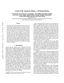 Corpus Wide Argument Mining -- a Working Solution