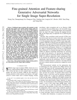 Fine-grained Attention and Feature-sharing Generative Adversarial
  Networks for Single Image Super-Resolution