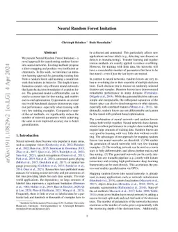 Neural Random Forest Imitation