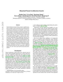 Binarized Neural Architecture Search