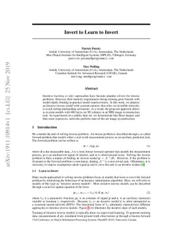 Invert to Learn to Invert