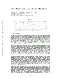 State Alignment-based Imitation Learning