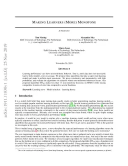 Making Learners (More) Monotone