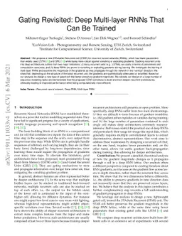 Gating Revisited: Deep Multi-layer RNNs That Can Be Trained