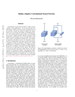 Radius Adaptive Convolutional Neural Network