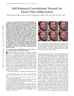 Self-Enhanced Convolutional Network for Facial Video Hallucination