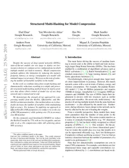 Structured Multi-Hashing for Model Compression