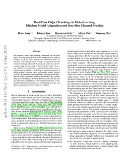 Real-Time Object Tracking via Meta-Learning: Efficient Model Adaptation
  and One-Shot Channel Pruning