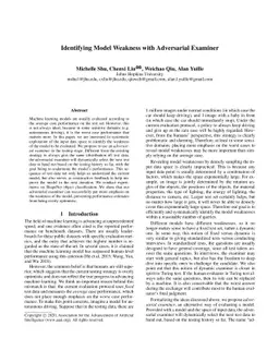 Identifying Model Weakness with Adversarial Examiner