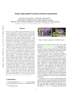 Deeply Shape-guided Cascade for Instance Segmentation