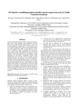 ATCSpeech: a multilingual pilot-controller speech corpus from real Air
  Traffic Control environment