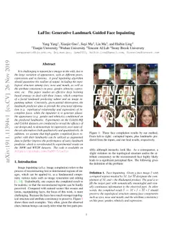 LaFIn: Generative Landmark Guided Face Inpainting