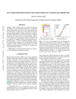 Occluded Pedestrian Detection with Visible IoU and Box Sign Predictor