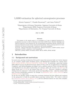LASSO estimation for spherical autoregressive processes