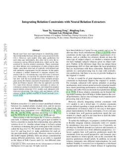 Integrating Relation Constraints with Neural Relation Extractors
