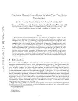 Correlative Channel-Aware Fusion for Multi-View Time Series
  Classification