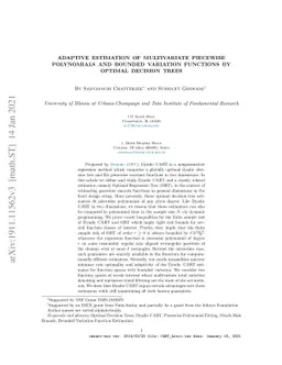 Adaptive Estimation of Multivariate Piecewise Polynomials and Bounded
  Variation Functions by Optimal Decision Trees