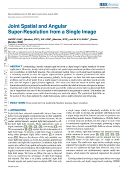 Joint Spatial and Angular Super-Resolution from a Single Image