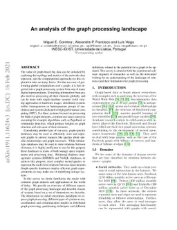 An analysis of the graph processing landscape