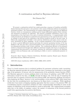 A continuation method in Bayesian inference