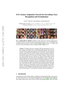 FAN: Feature Adaptation Network for Surveillance Face Recognition and
  Normalization