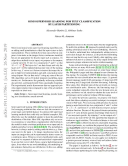 Semi-Supervised Learning for Text Classification by Layer Partitioning