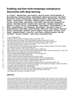 Enabling real-time multi-messenger astrophysics discoveries with deep
  learning