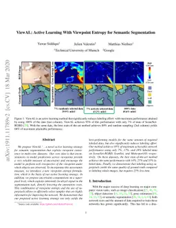 ViewAL: Active Learning with Viewpoint Entropy for Semantic Segmentation