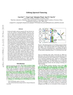Lifelong Spectral Clustering