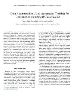 Data Augmentation Using Adversarial Training for Construction-Equipment
  Classification