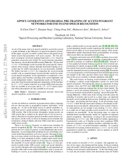 AIPNet: Generative Adversarial Pre-training of Accent-invariant Networks
  for End-to-end Speech Recognition